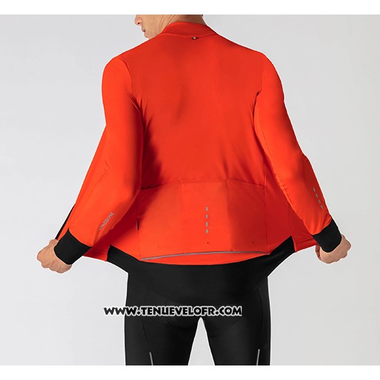 2019 Maillot Ciclismo La Passione Rouge Noir Manches Longues et Cuissard